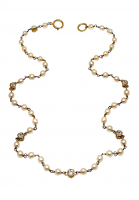 Chanel Clear Crystals And Pearl Necklace