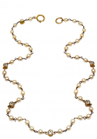 Chanel Clear Crystals And Pearl Necklace