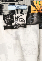 Multicolor Comic-Print Prada Skirt