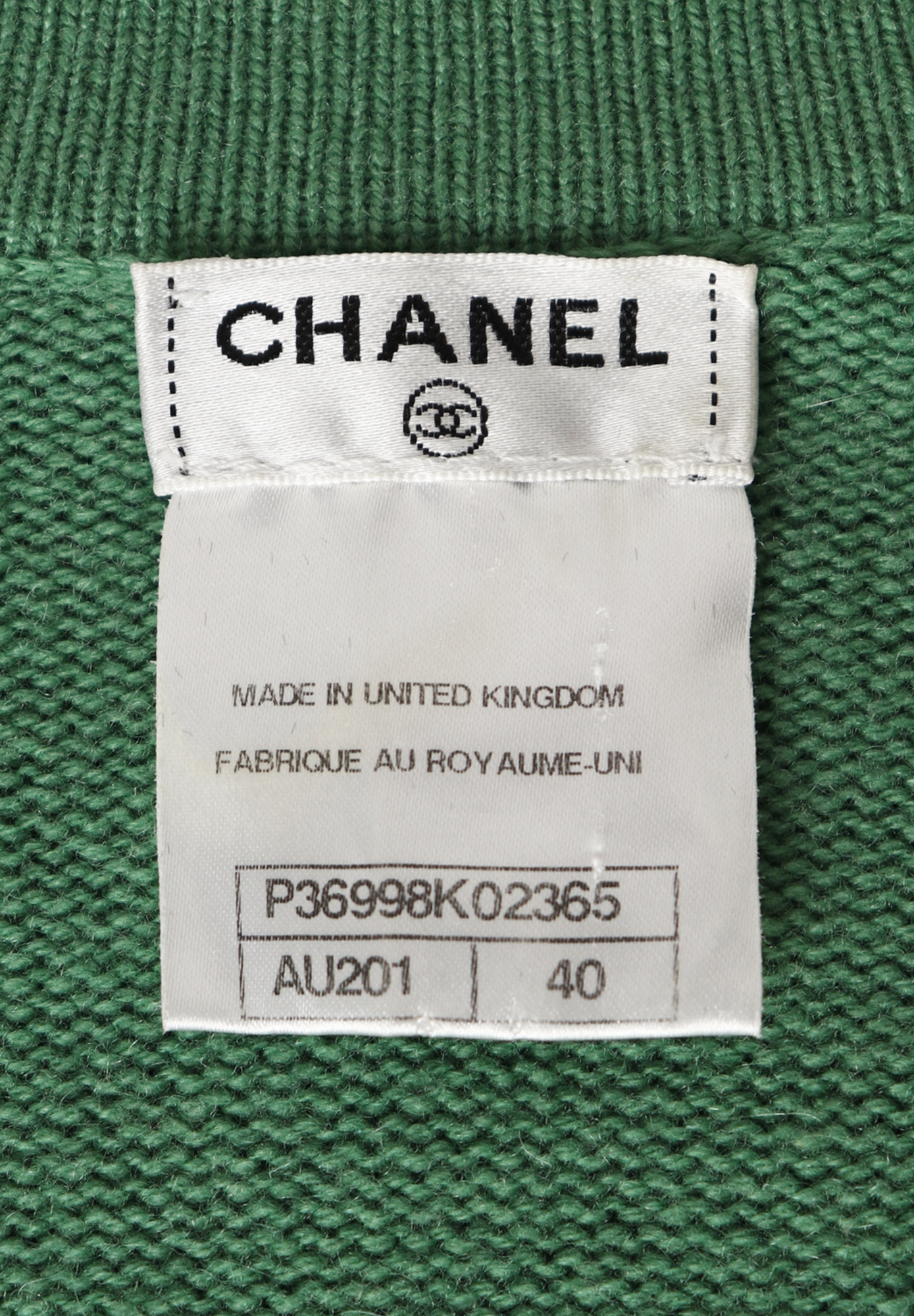 Chanel Mint Cardigan