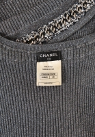 Chanel Grey Dress With Silver Chain