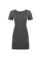 Chanel Grey Dress With Silver Chain