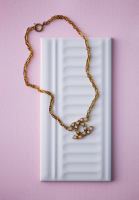 Chanel Necklace With Logo And Crystals