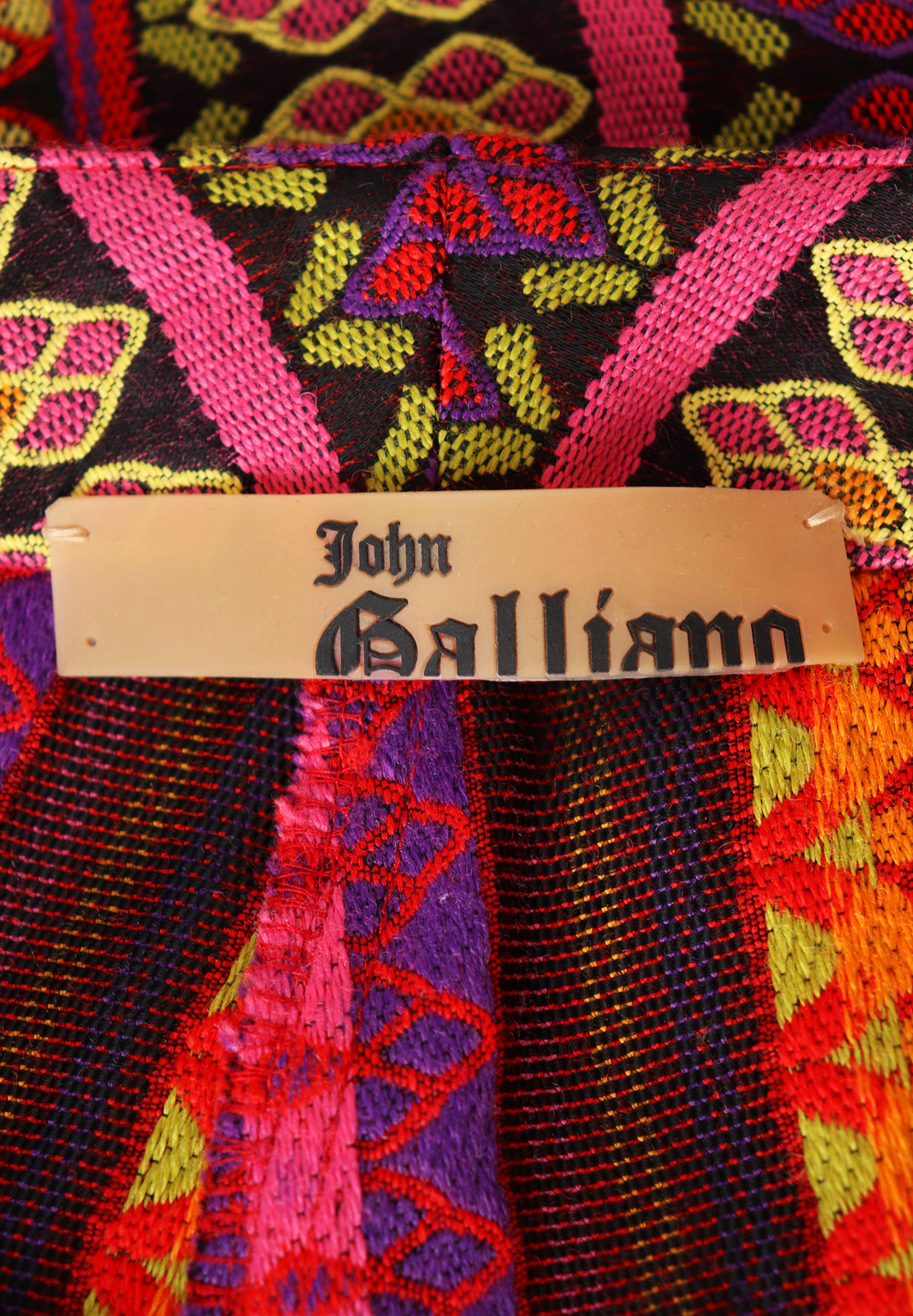 John Galliano Trousers With Geometric Pattern