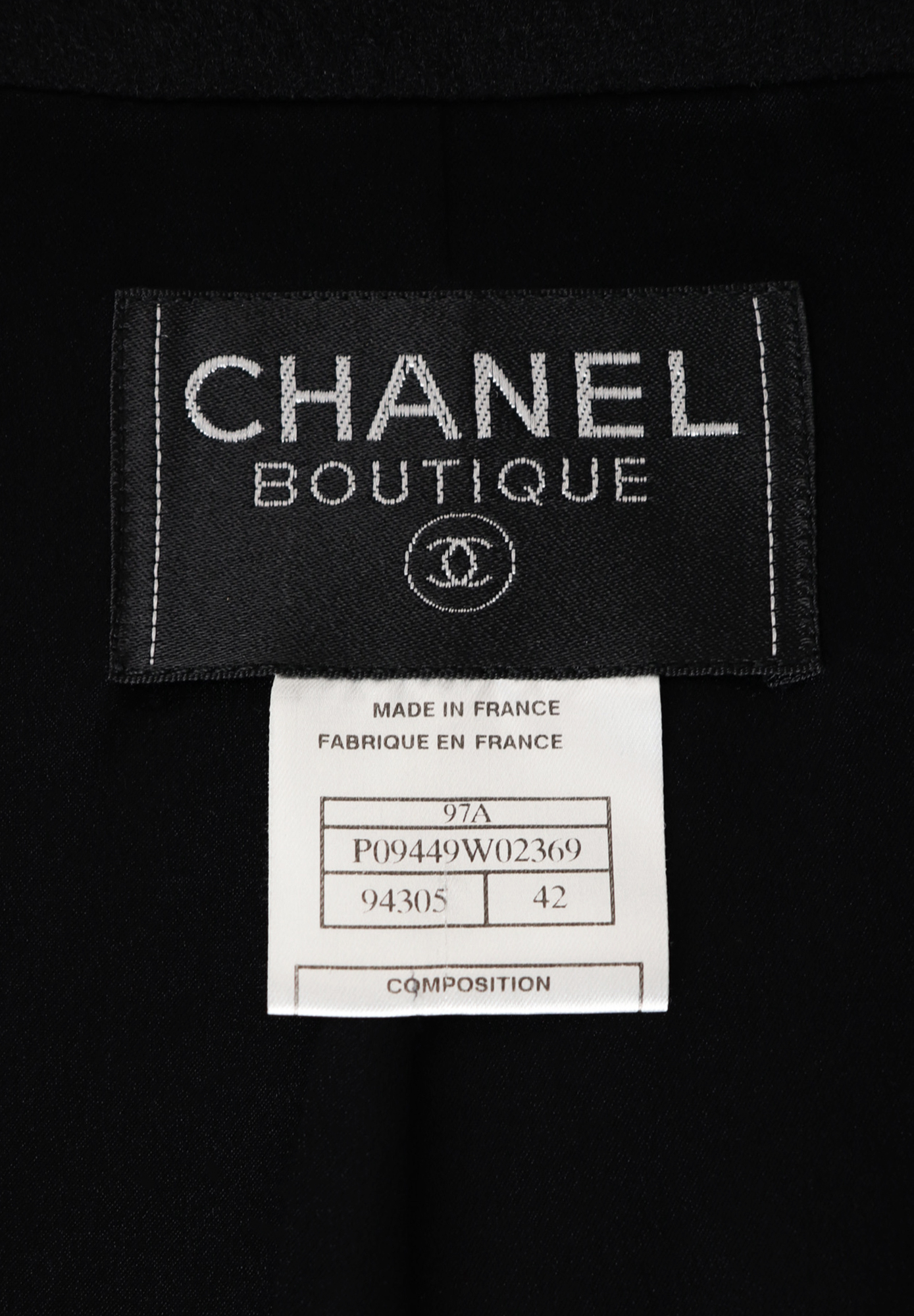 Chanel Black Cashmere Coat