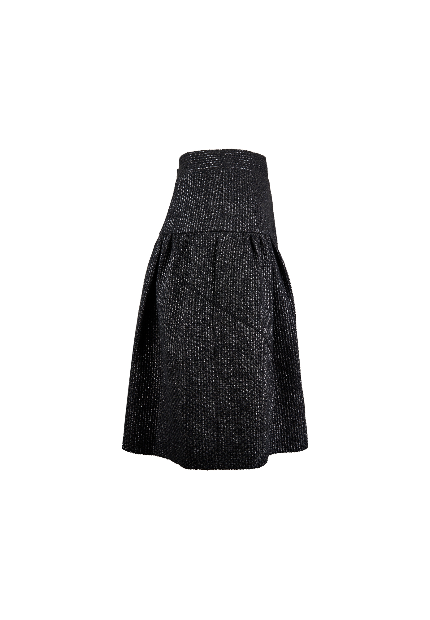 Chanel Black Tweed Skirt