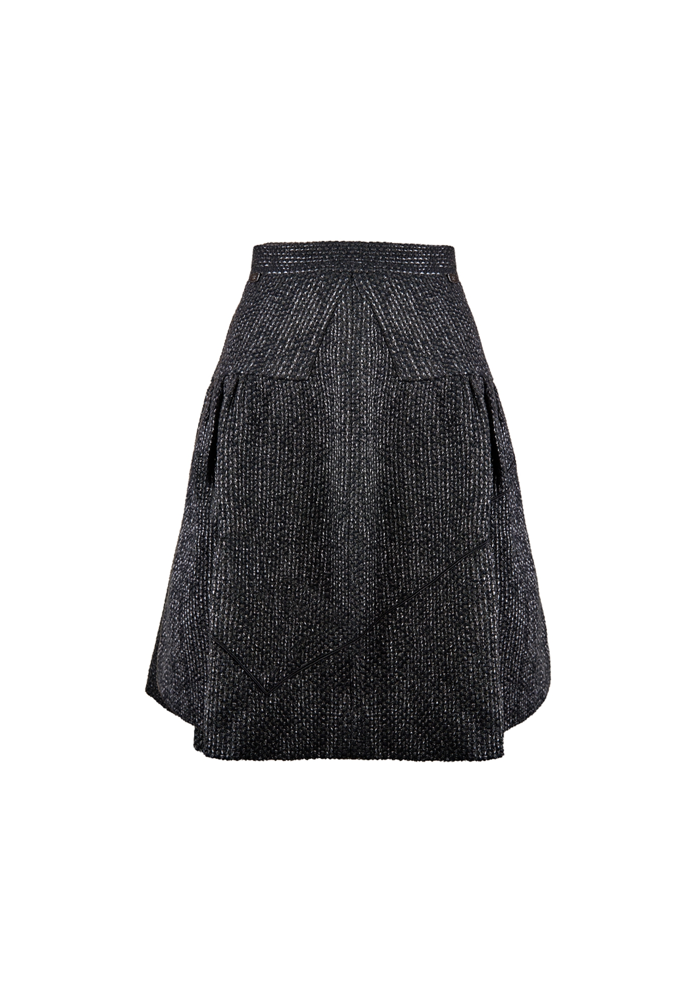 Chanel Black Tweed Skirt