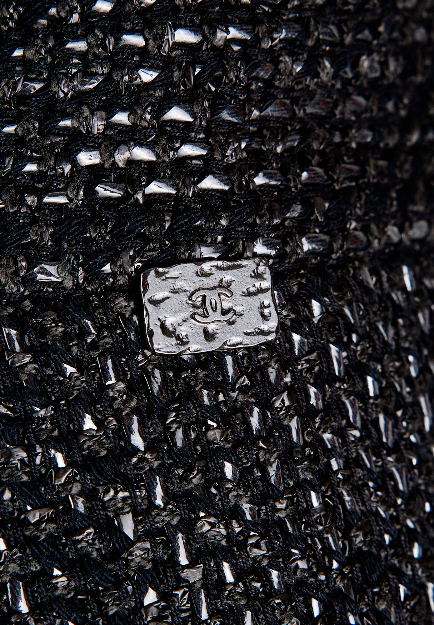 Chanel Black Tweed Skirt