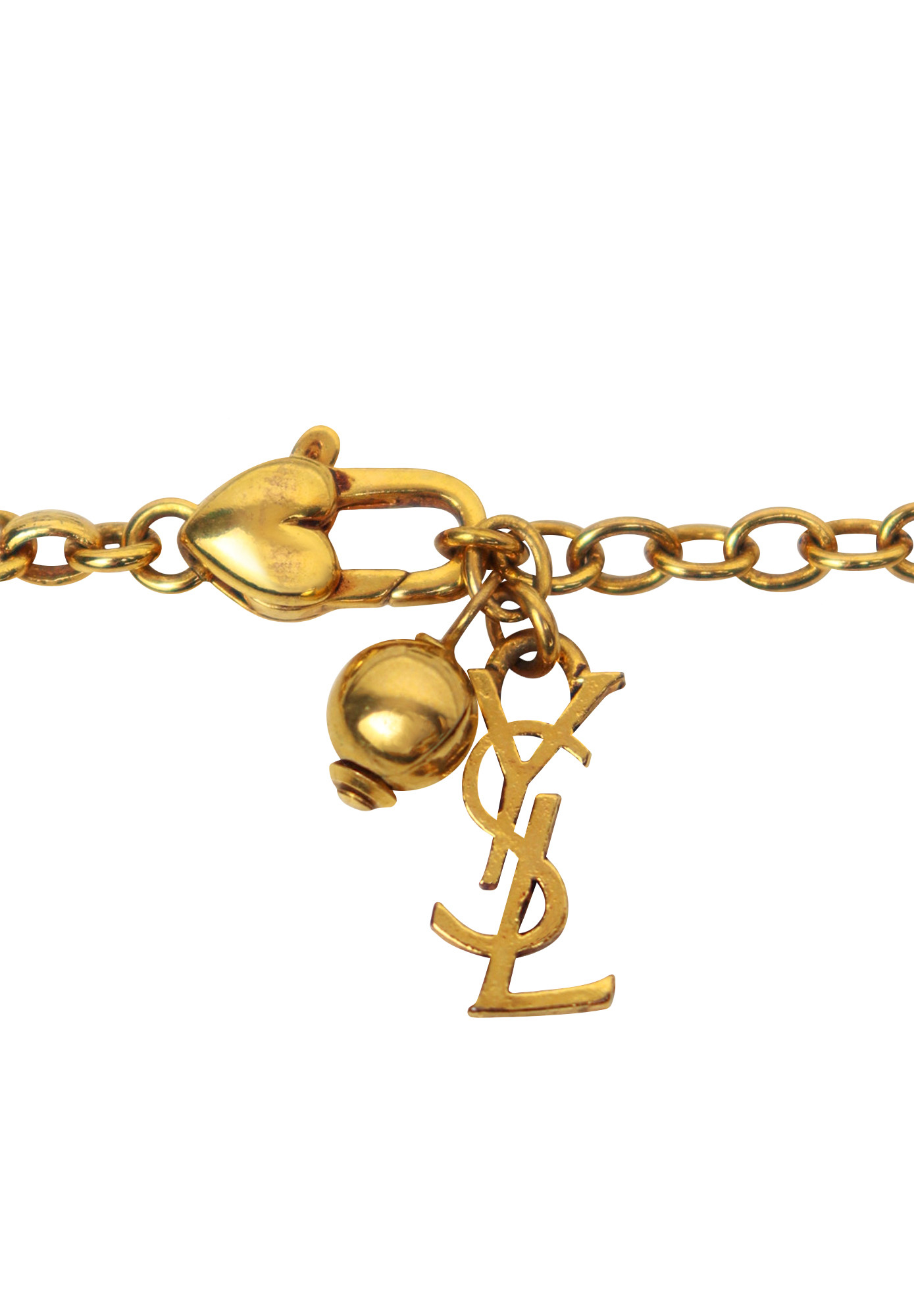 Yves Saint Laurent Chain Necklace With Pendants