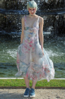 Chanel Pink Tweed Camellia Brooch