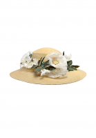 Yves Saint Laurent Straw Hat with Flowers