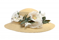 Yves Saint Laurent Straw Hat with Flowers