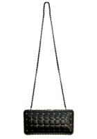 Chanel Black Quilted Chain Around Clutch