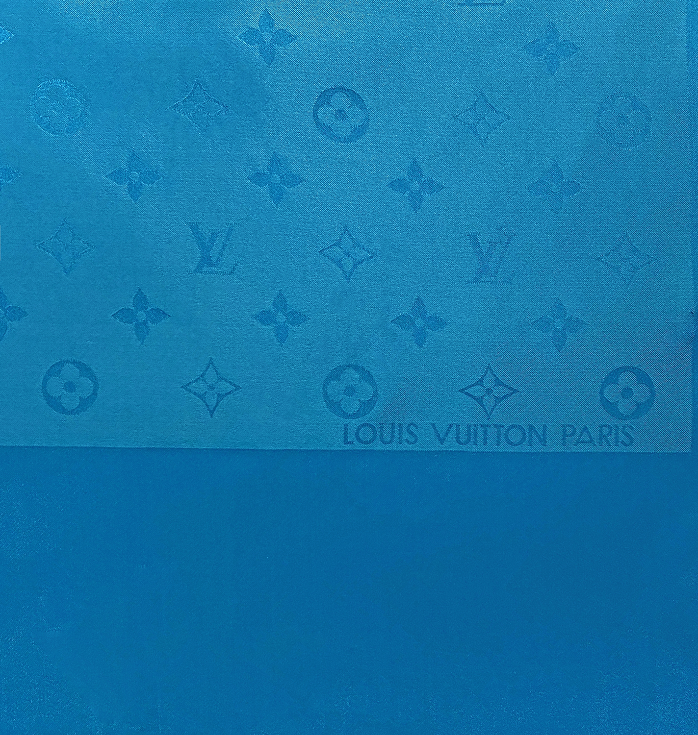 Louis Vuitton Silk Blue Scarf