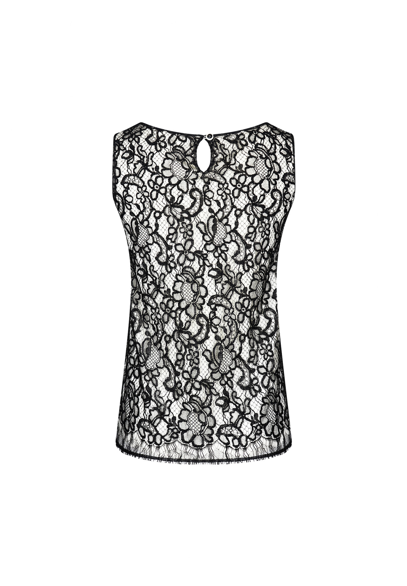Chanel Black Top With Lace
