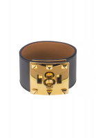 Hermès Black Chiene Extreme Cuff Bracelet 