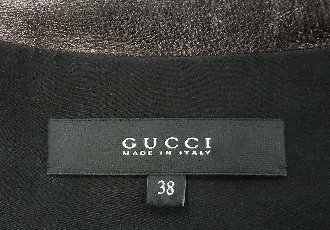 Gucci Black Leather Dress