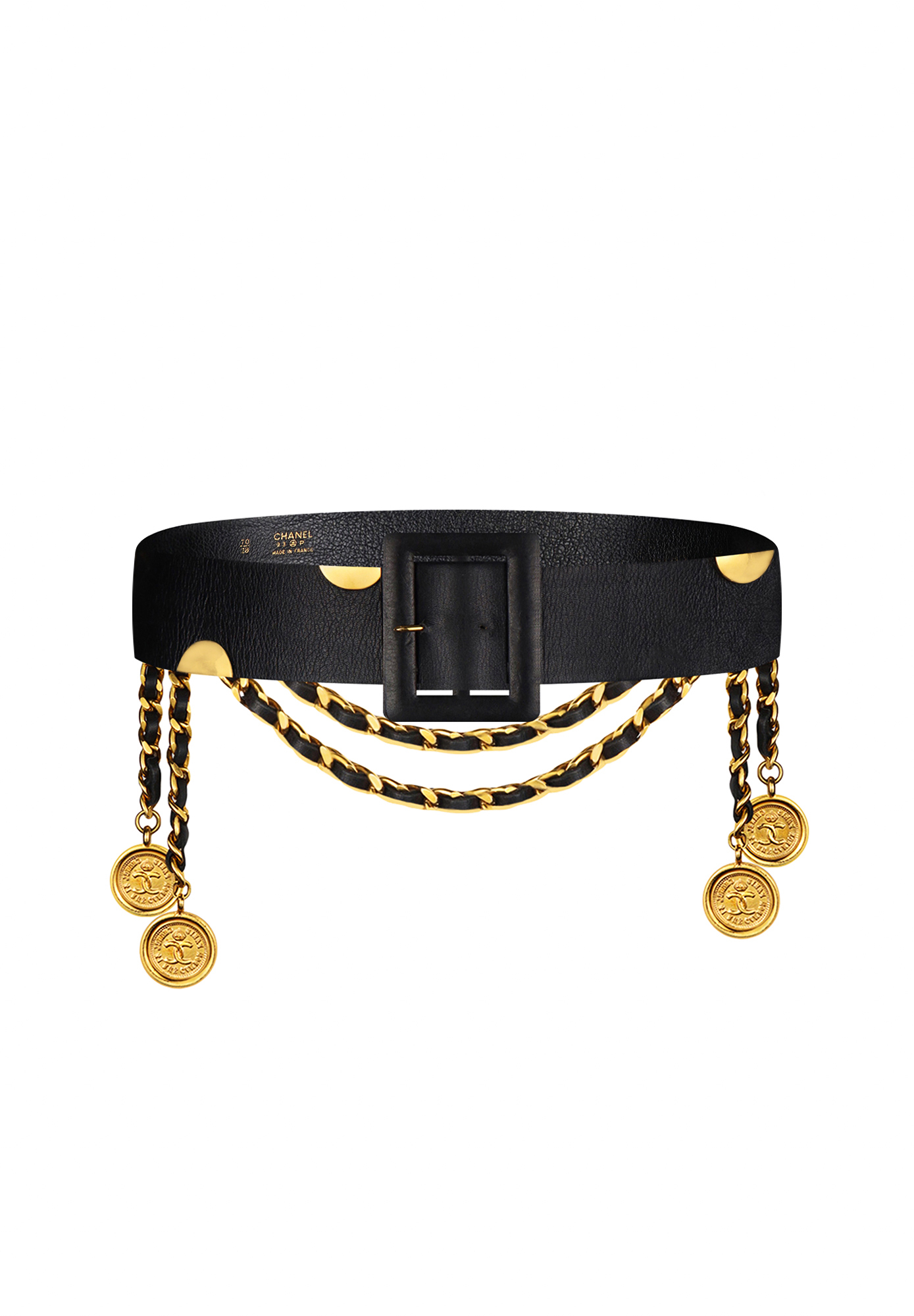 Chanel Leather Belt With Pendants