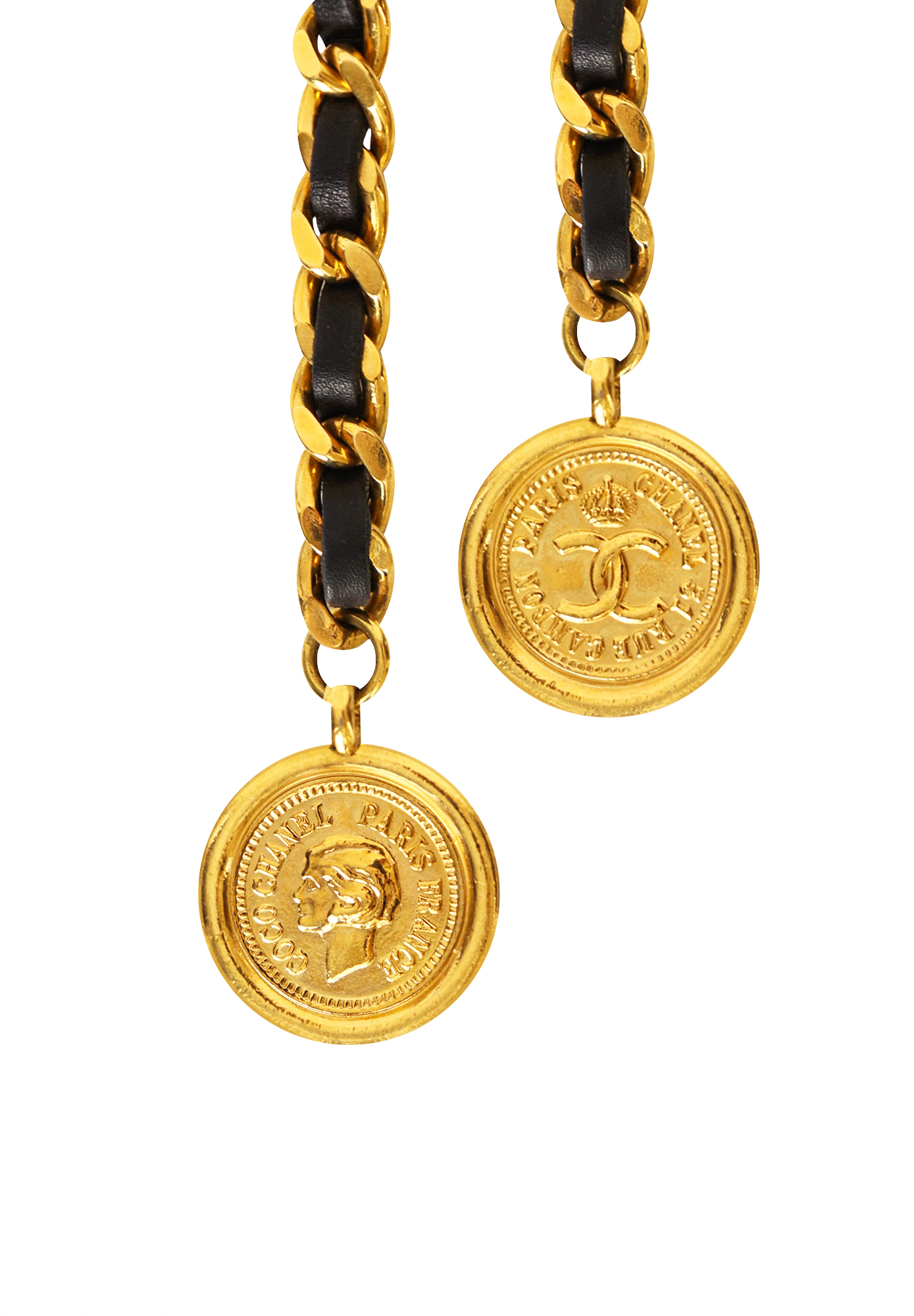 Chanel Leather Belt With Pendants