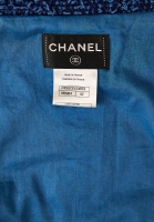 Chanel Blue Tweed Dress With Belt