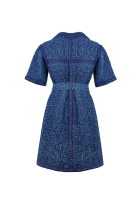 Chanel Blue Tweed Dress With Belt