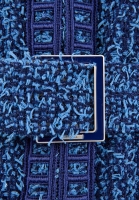 Chanel Blue Tweed Dress With Belt