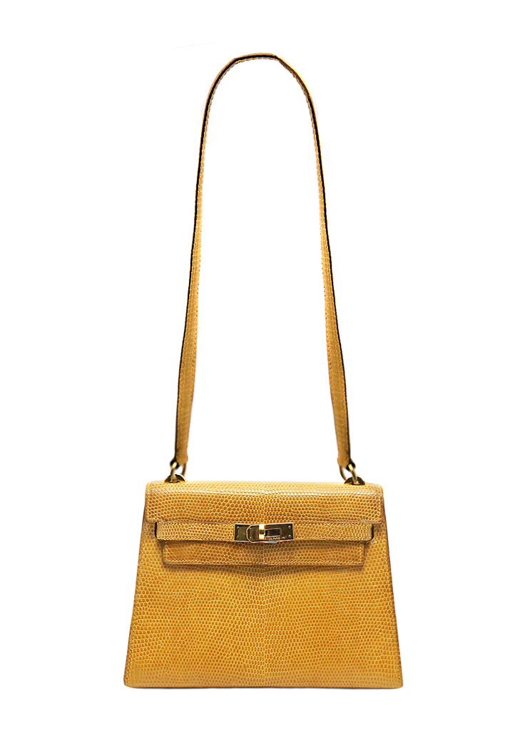 Mini-Kelly Hermès Mustard Coloured Handbag