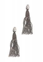 Oscar de la Renta Silver Clip-On Earrings