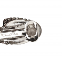 Oscar de la Renta Silver Clip-On Earrings