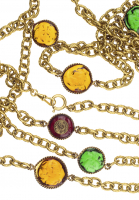 Chanel Chain Necklace With Gripoix Crystals