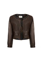 Yves Saint Laurent Cropped Leather Jacket