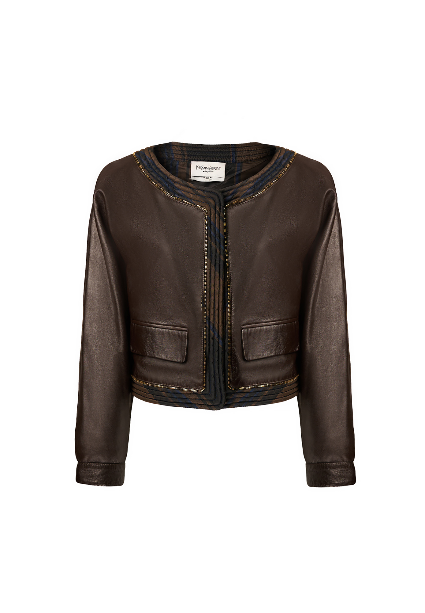 Yves Saint Laurent Cropped Leather Jacket