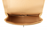 Chanel Chevron Jumbo Classic Double Flap Beige Bag