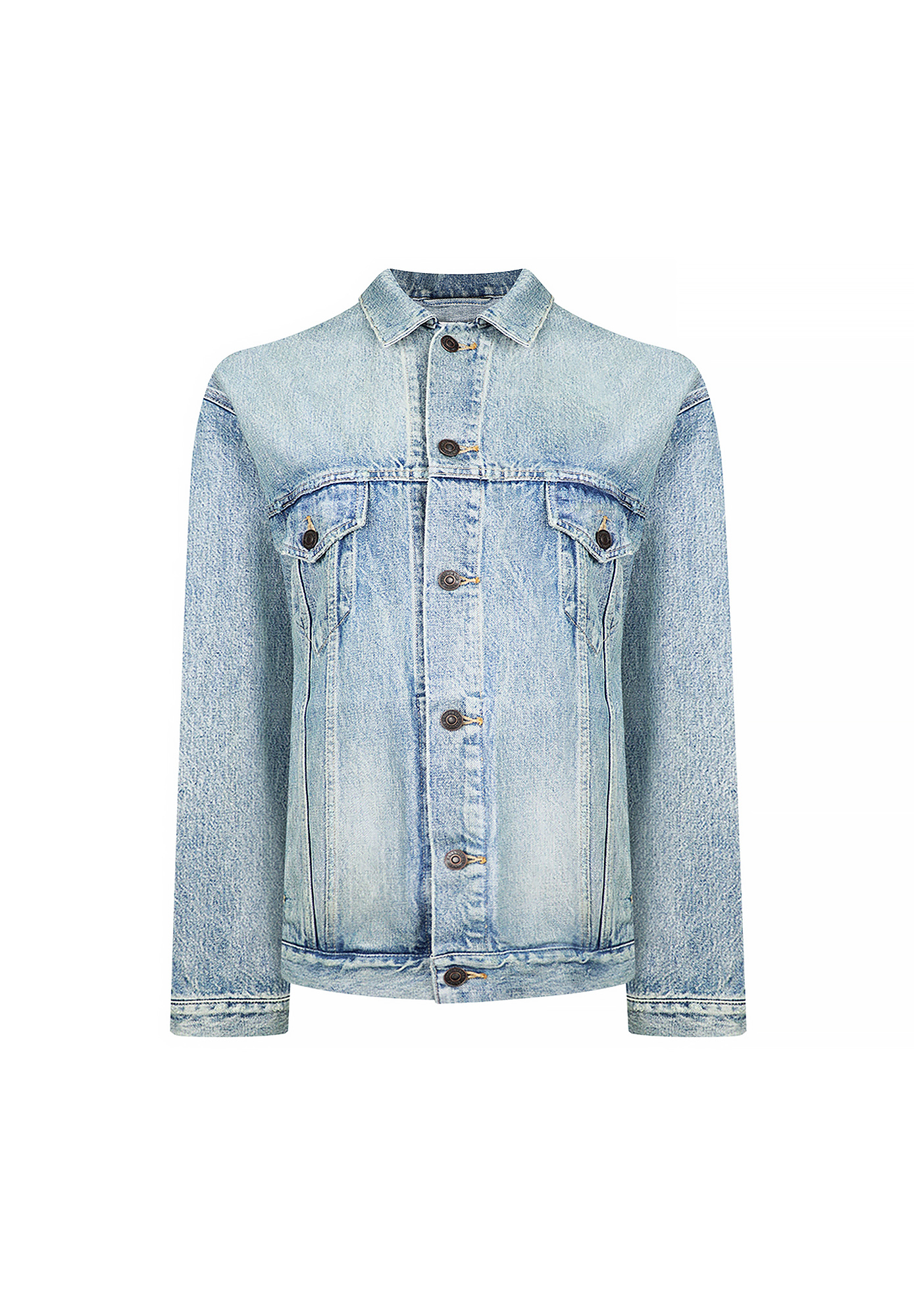 Balenciaga Denim Jacket With Embroidery