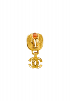 Chanel Logo Pendants Clip-On Earrings