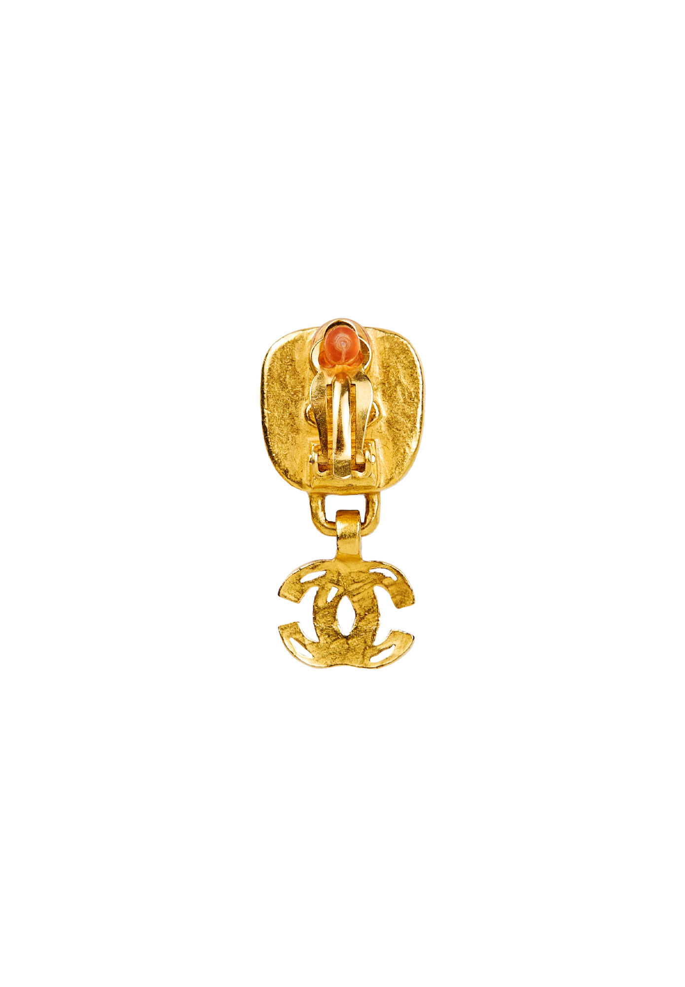 Chanel Logo Pendants Clip-On Earrings