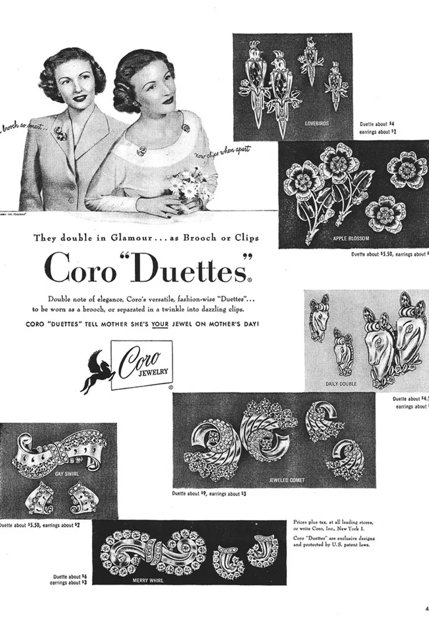 Coro Duettes Transformer Brooch