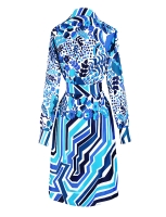 Lanvin Printed Shirt-Waist Dress