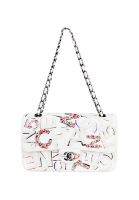 Chanel 2.55 White Double Flap Limited Edition Bag