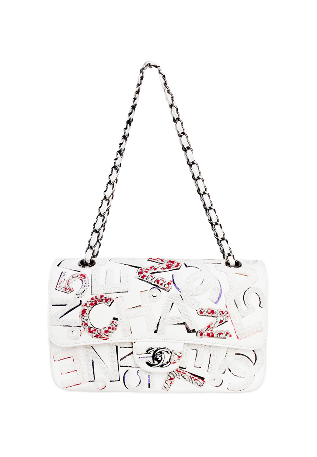 Chanel 2.55 White Double Flap Limited Edition Bag