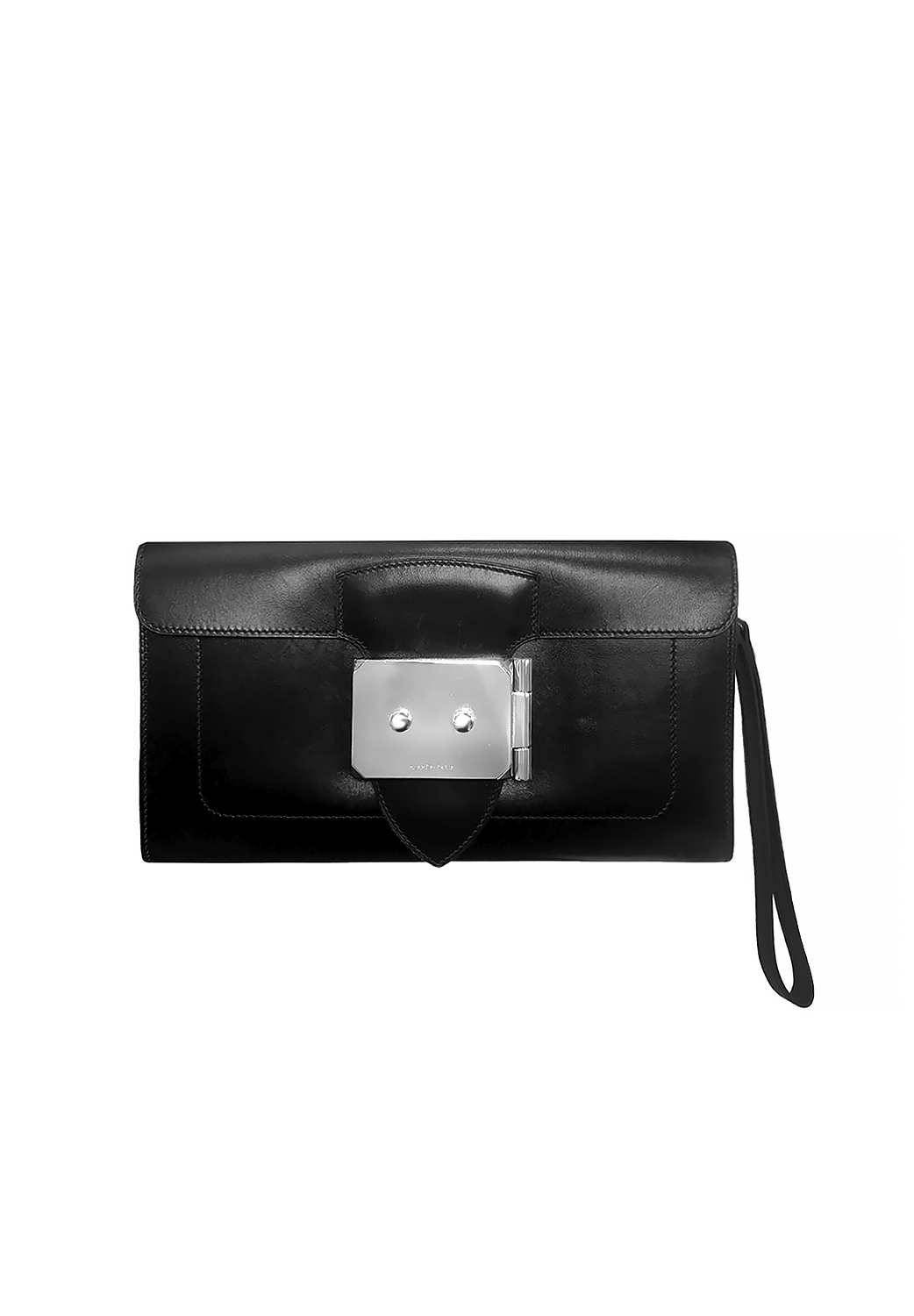 Hermès Goodlock Noir Chamonix Clutch