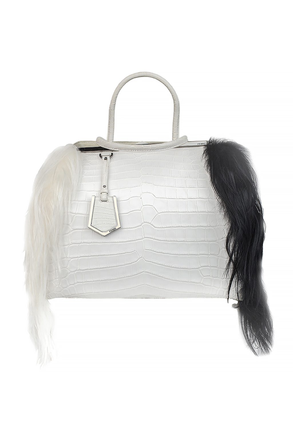 Fendi White Fur Bag