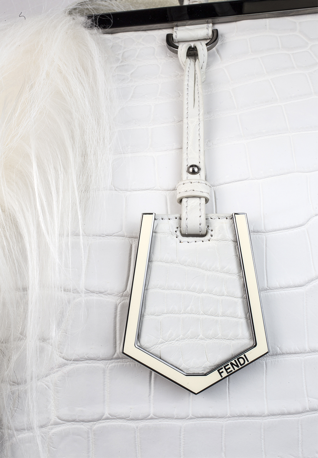 Fendi White Fur Bag