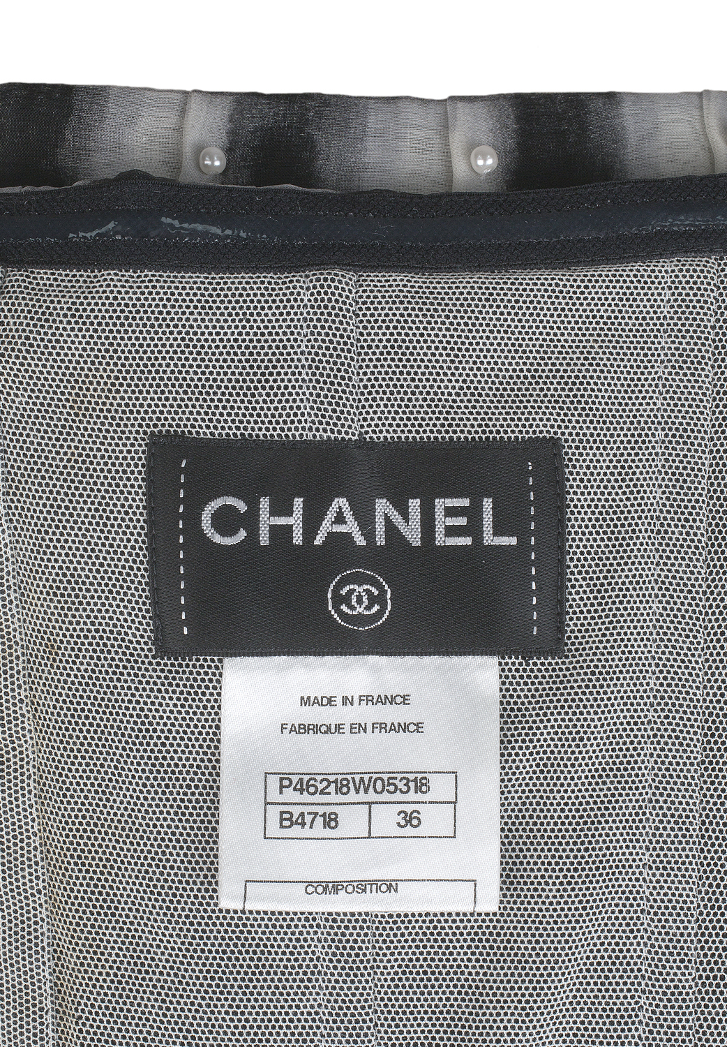 Chanel Dress With Sheer Black Cape