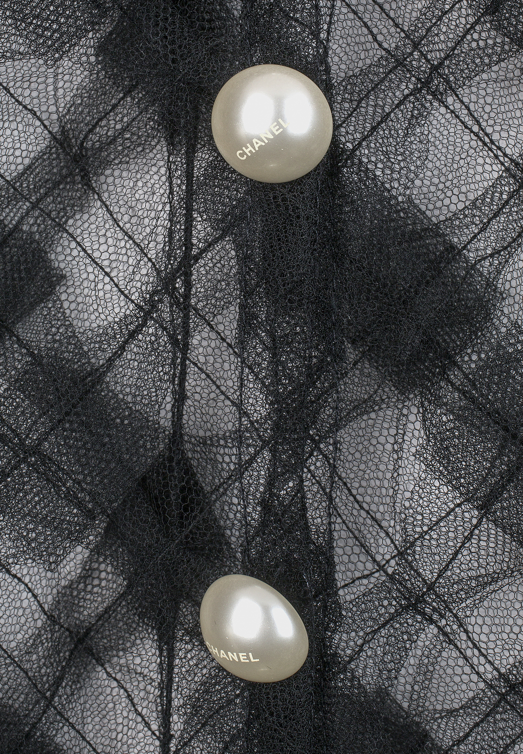 Chanel Dress With Sheer Black Cape