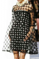 Chanel Dress With Sheer Black Cape
