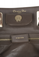 Dior Dark Brown Cannage Leather Granville Chain Link Tote