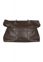 Dior Dark Brown Cannage Leather Granville Chain Link Tote