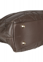 Dior Dark Brown Cannage Leather Granville Chain Link Tote