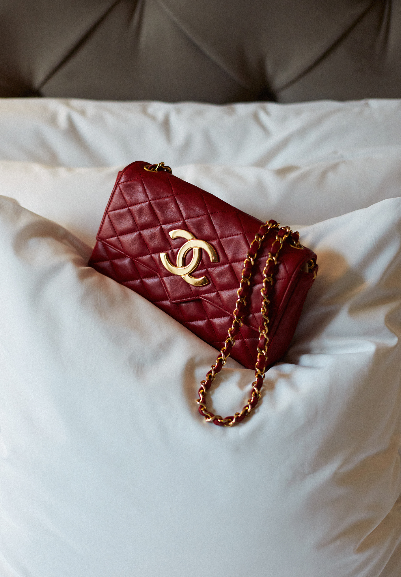 Red Chanel Classic Flap Bag